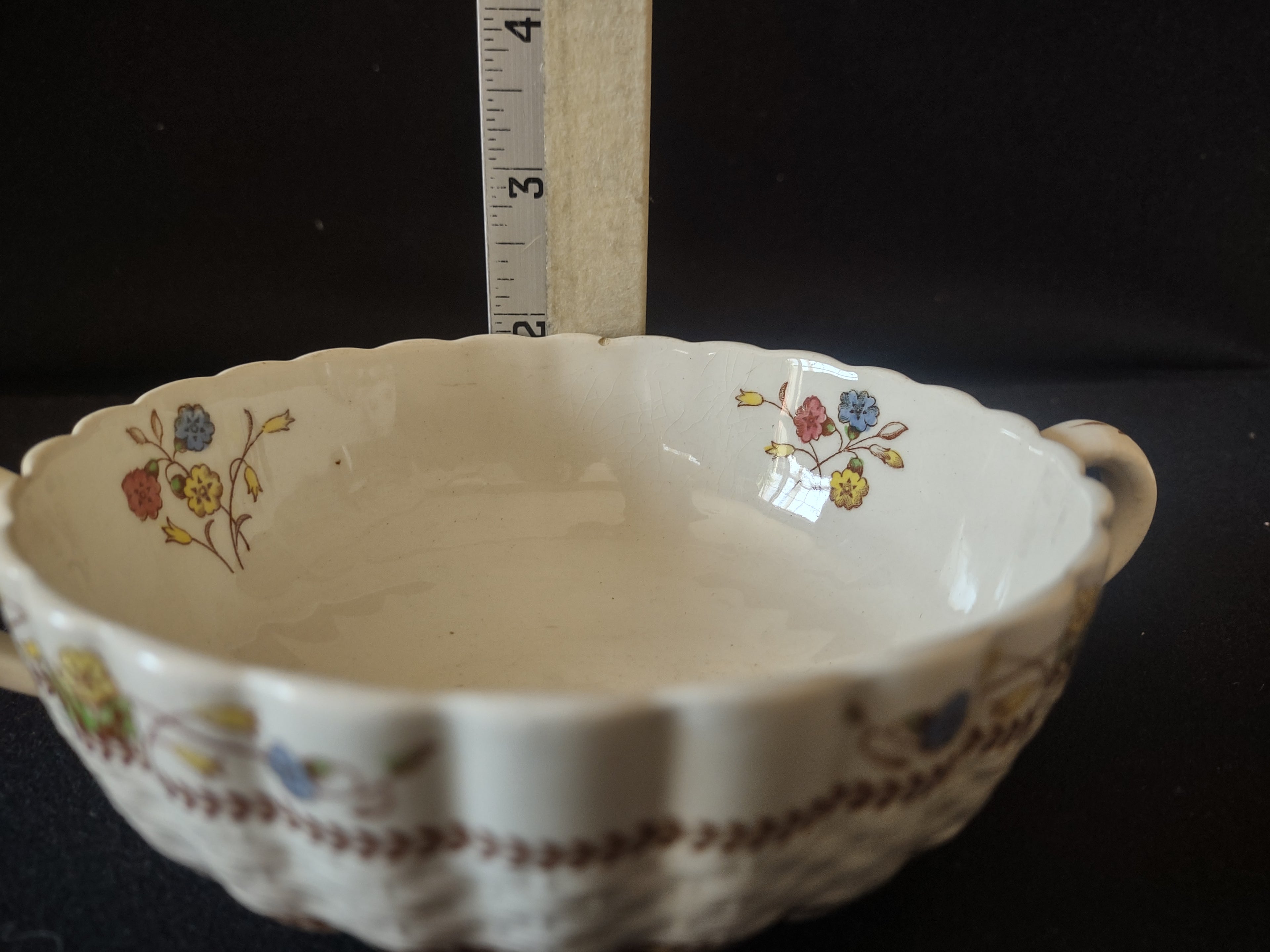 Vintage Spode English Countryside Cowslip Cream Soup Cup Ironstone (lot 5782)