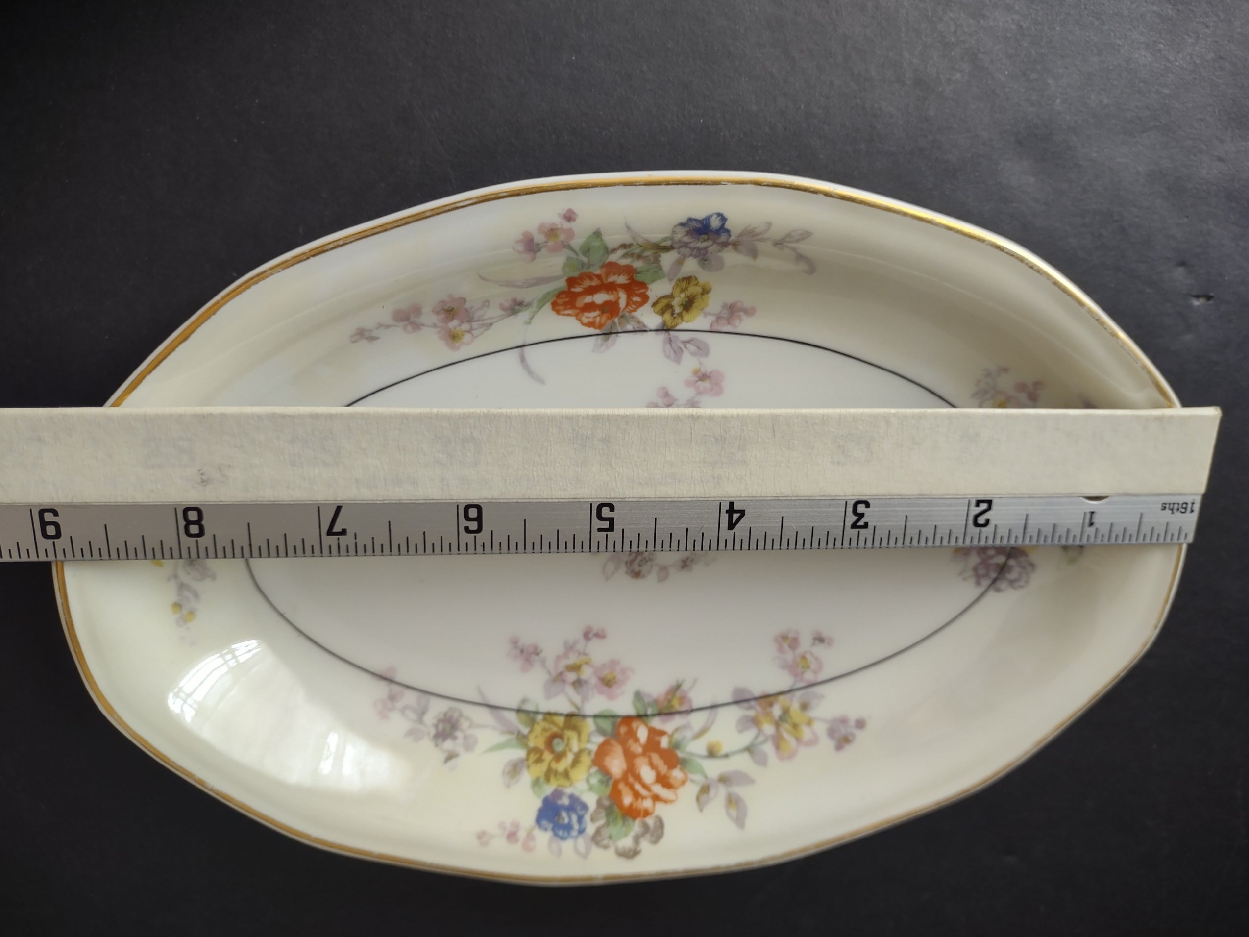 French Chic Haviland Limoges Yellow Jewel Small Serving Platter Floral (lot 818)