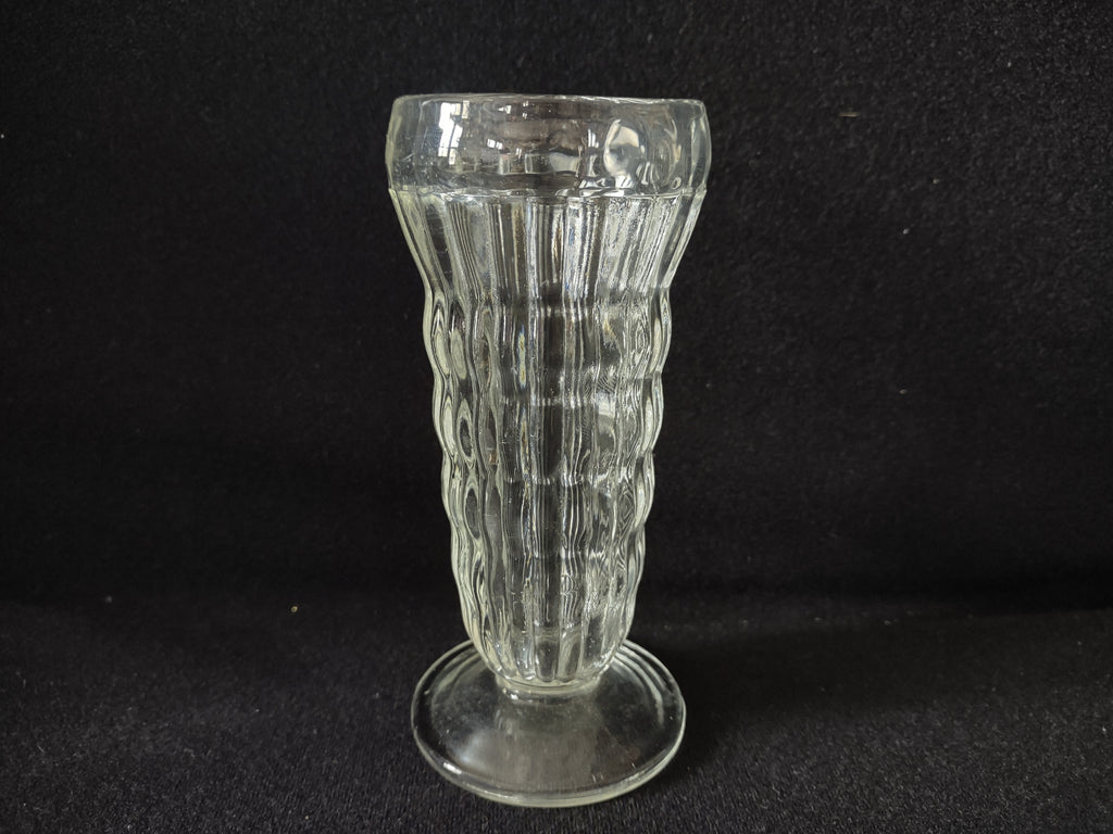 Vintage Retro MCM 5-1/2" Tall Jeannette Clear Glass x 4 (lot 5146)