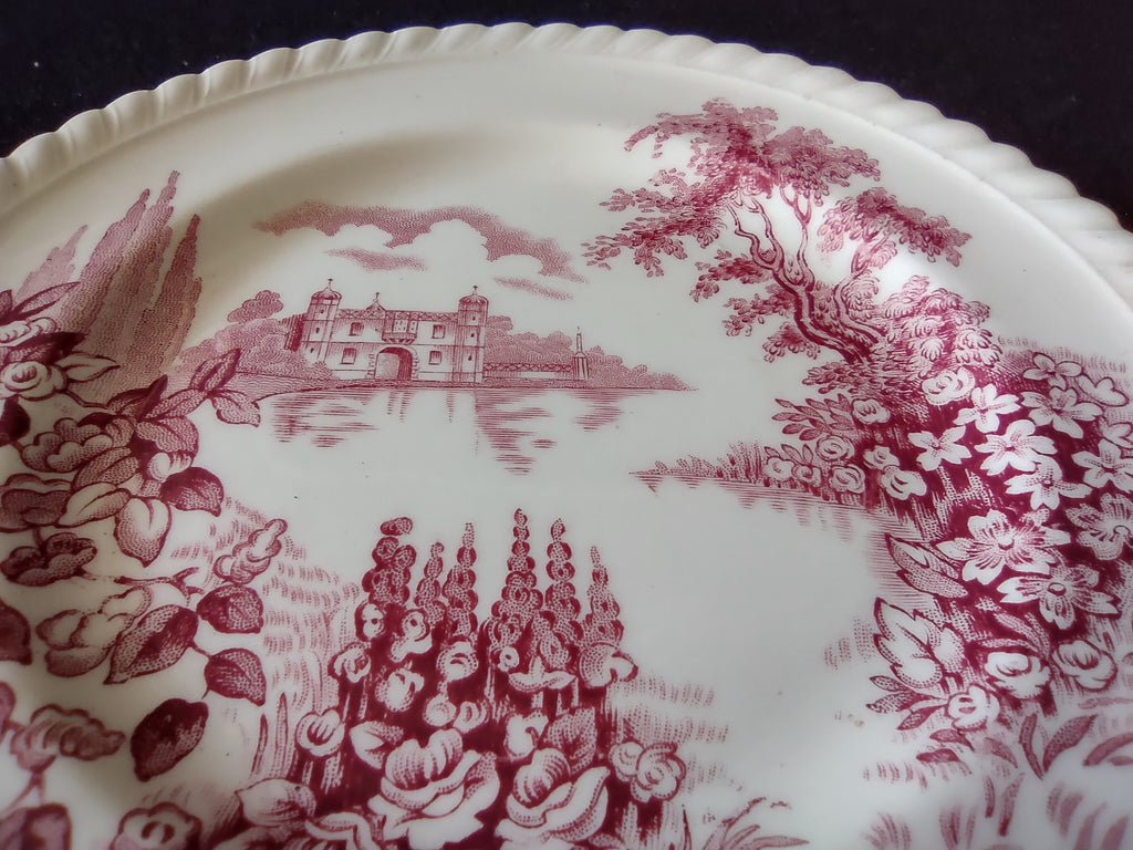 Vintage Castle On The Lake Johnson Small Plate English Countryside (lot 5707)