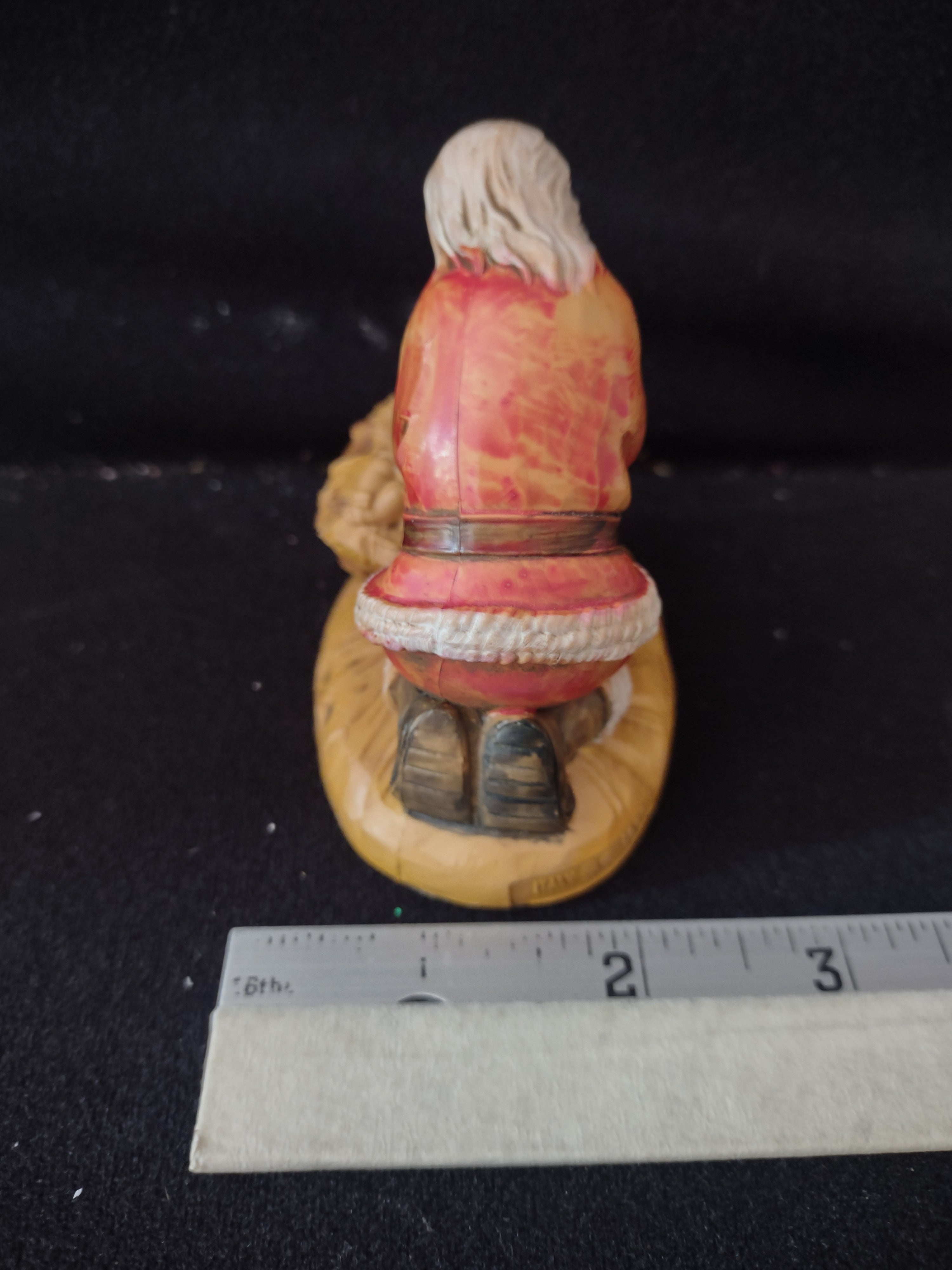 Vintage Christmas Fontanini Kneeling Santa Infant Jesus Figurine (Lot 3945)