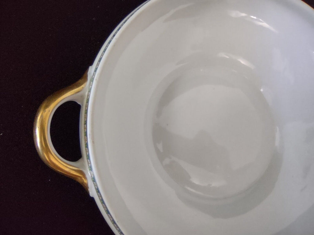 Noritake Laureate Round Covered Vegetable Soup Tureen Dish Gold Trim (lot 302)