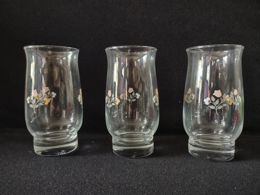 Vintage Remembrance Pfalzgraff Drinking Glass Tumbler x 3 (Lot 5232)
