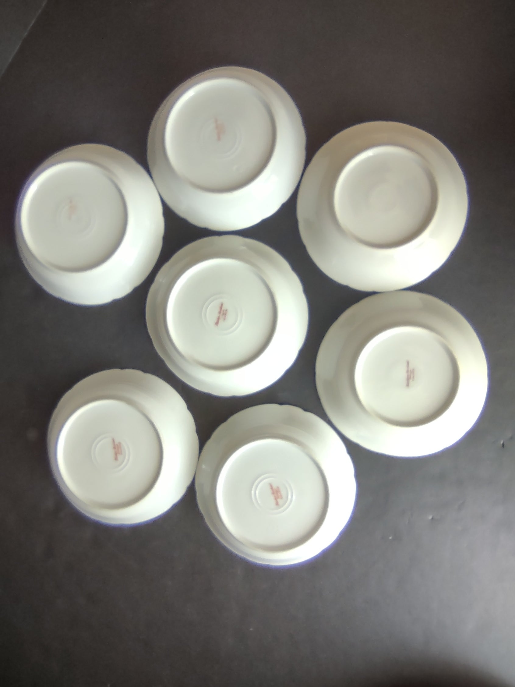 Haviland Limoges 7 x Small Bowl 5" Pink Purple Yellow Rose (lot 839)