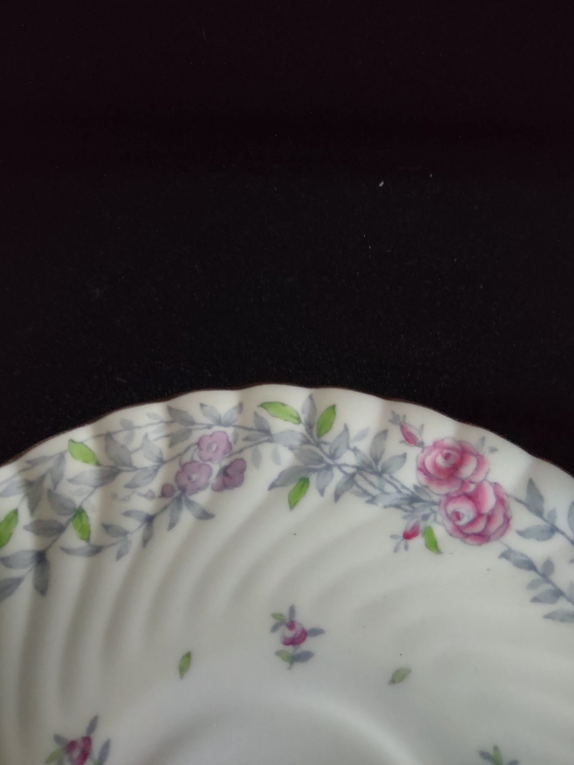 Vintage Minton Printemps Bullion Cup Liner Bone China Floral Gold (Lot 5469)