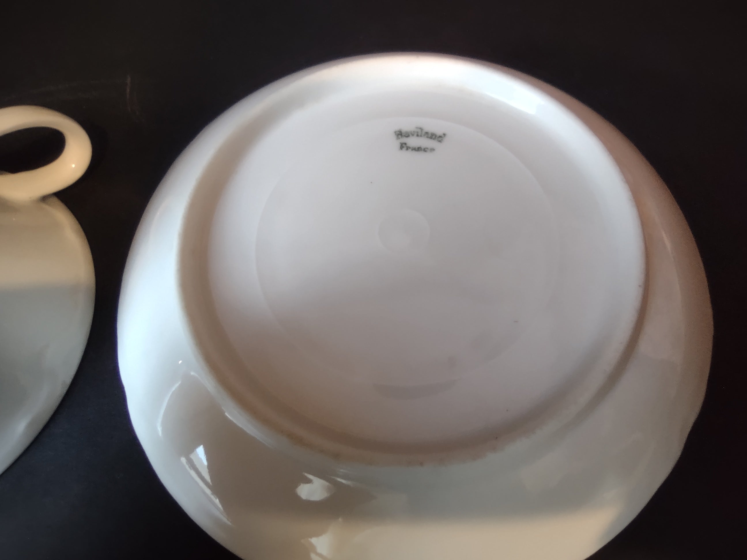 Haviland France Limoges Bouillon Cup Saucer White (lot 1037)