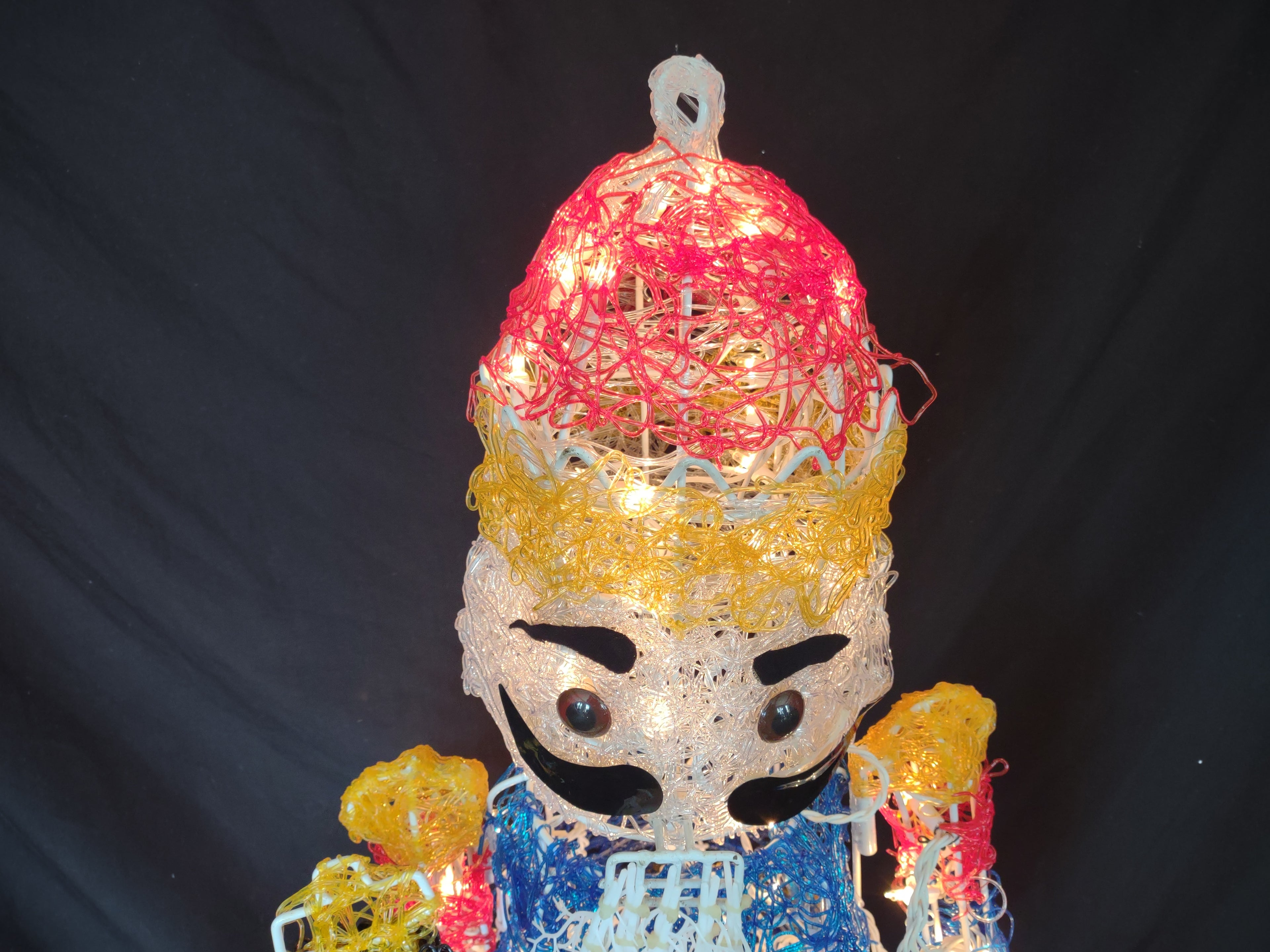 Vintage Christmas Lighted Nutcracker 40" Icee Friend IMPERFECT (lot 3160c)
