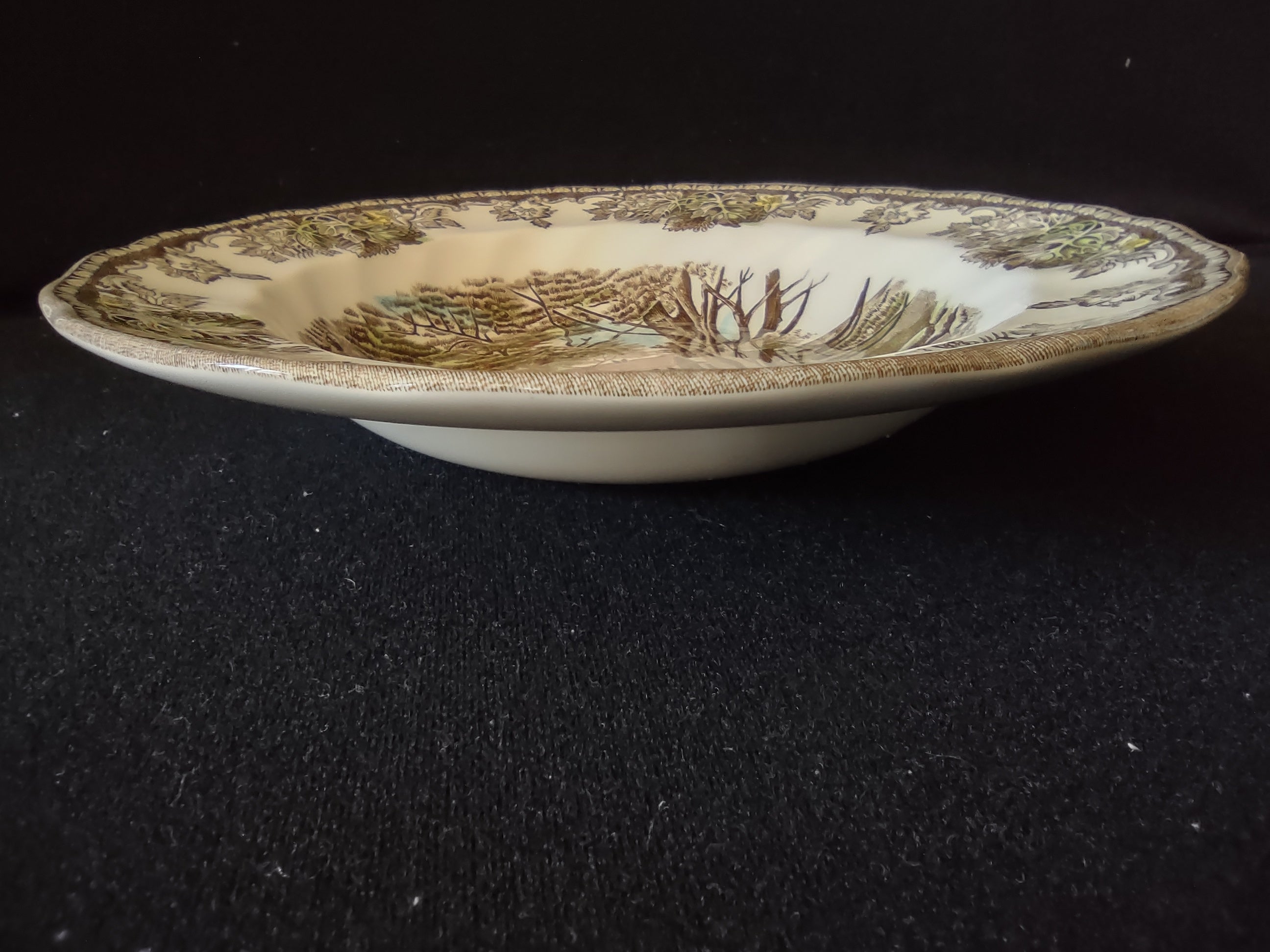 Vintage Johnson Bros Rim Soup Bowl Ironstone The Friendly Village x 6 (Lot 5532)