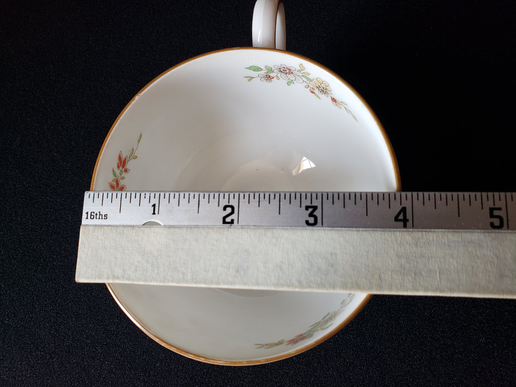 Vintage Royal Worcester Black Higgins Seiter Butterfly Tea Cup Saucer (lot 2120)
