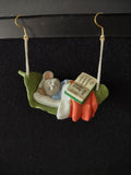 Vintage 1989 Hallmark Collect Dream Club Ornament Mouse Leaf Hammock (Lot 4791)