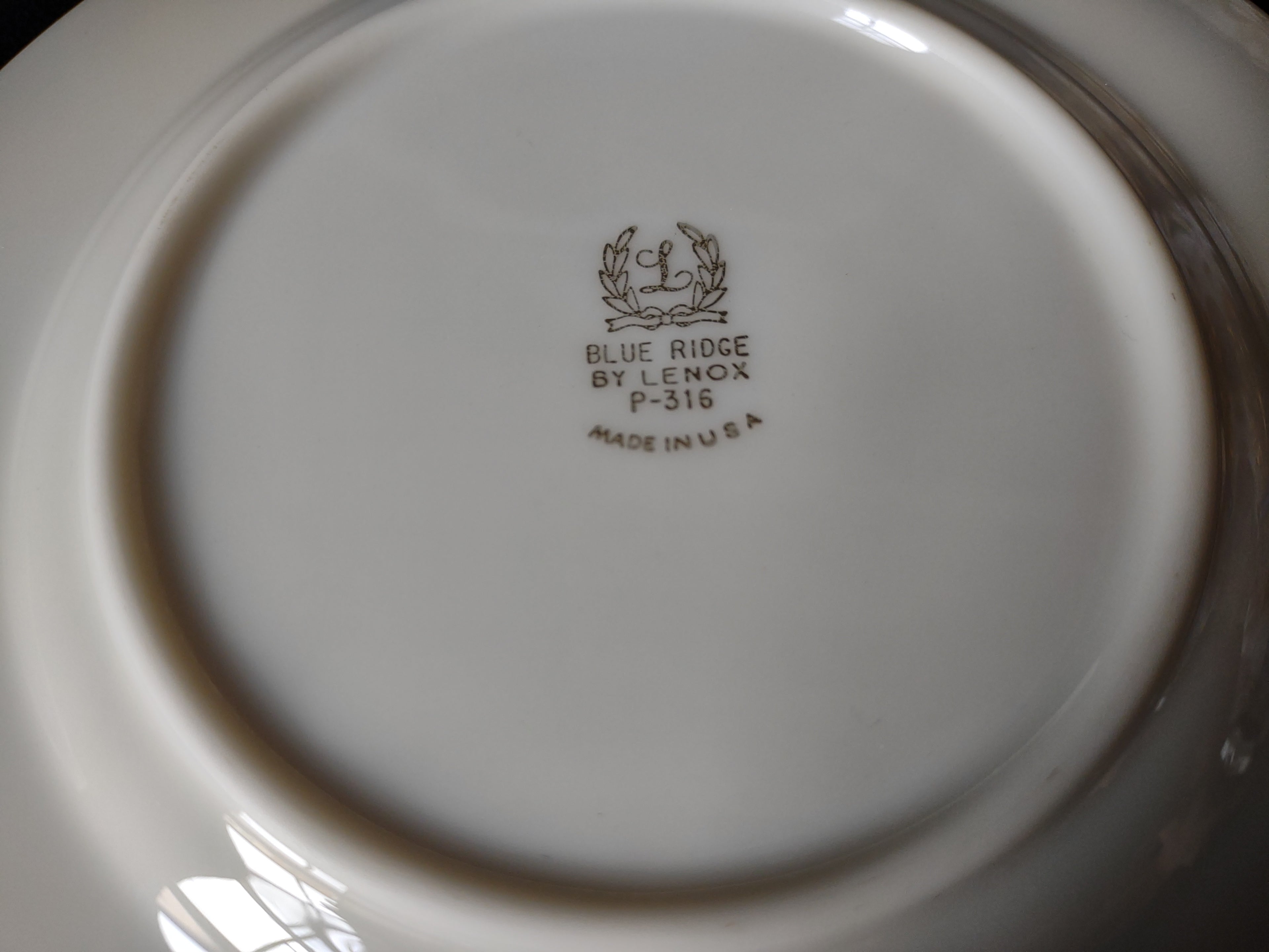 Vintage Lenox Cup Liner ONLY Blue Ridge Gold Stamp (lot 1789)