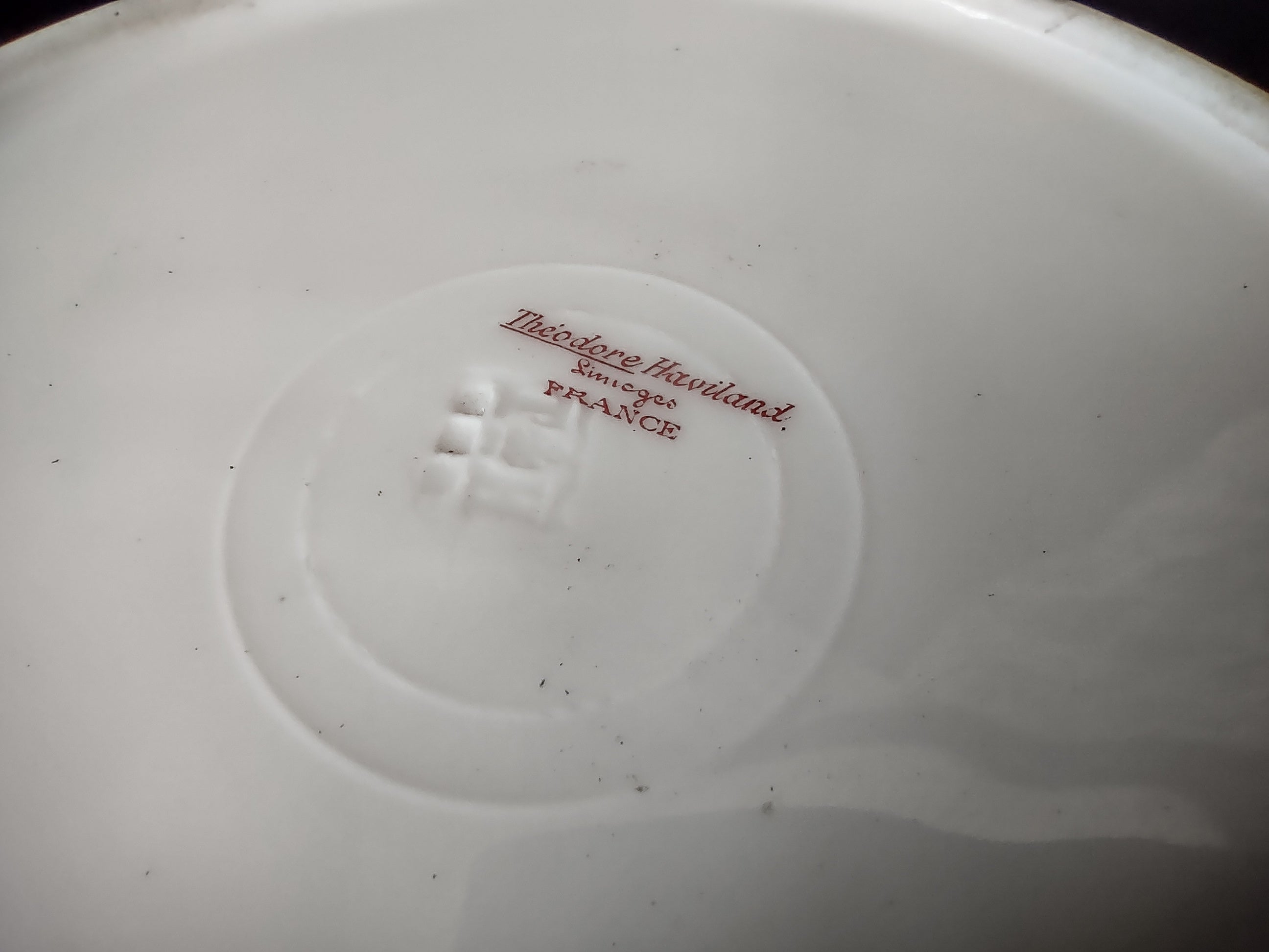 Haviland France Limoges French Cottage Shabby Chic Dinner Plate Roses (lot 1102)
