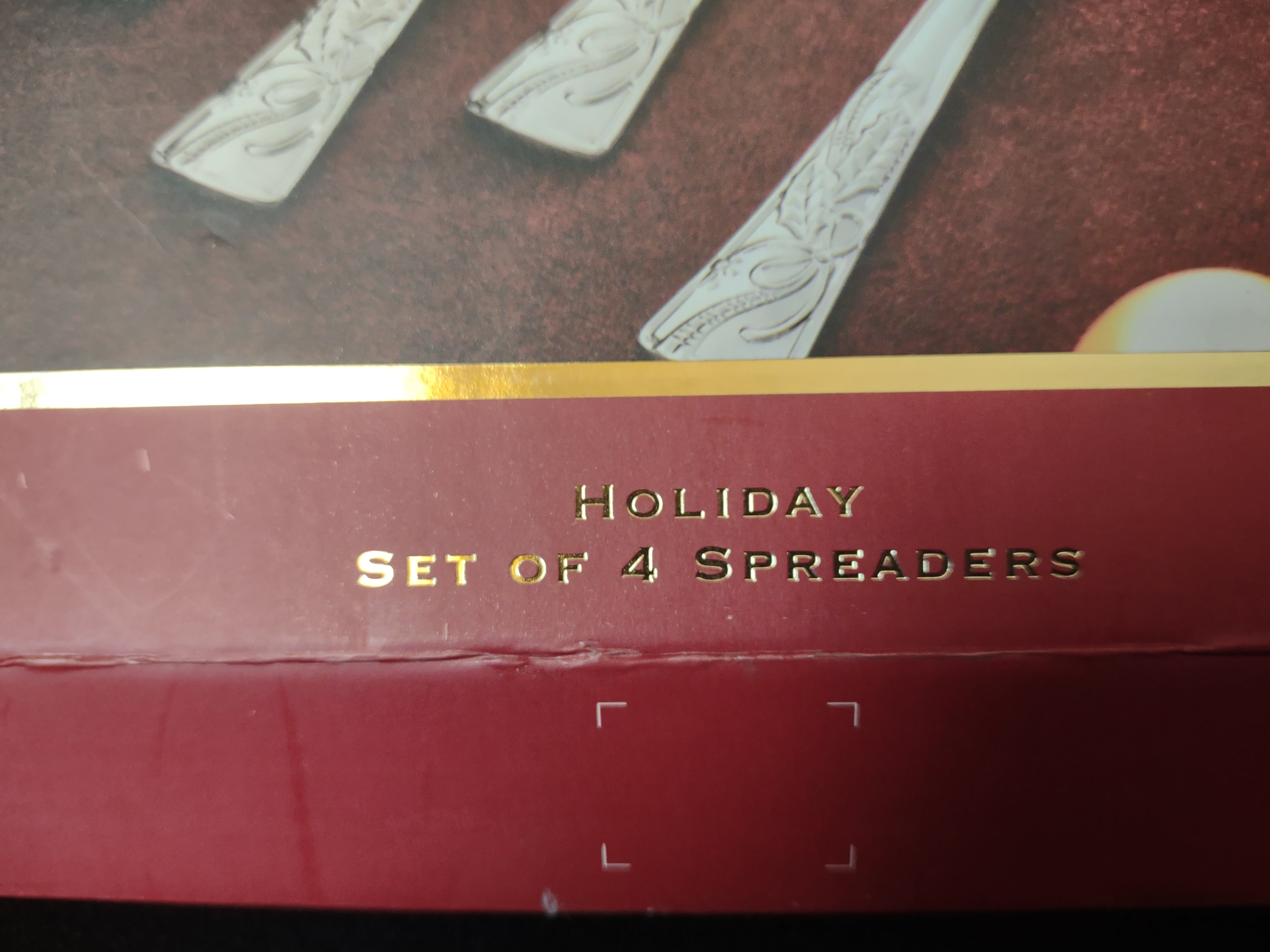 Lenox Christmas Holiday Set of 4 Spreaders (lot 1667)