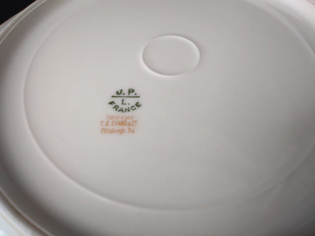 JP French Chic Floral Cottage Vintage Dinner Plate Rose Garland (lot 836)