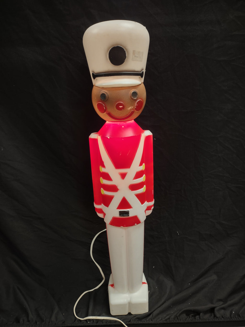 Vintage Christmas Blow Mold Nutcracker Soldier Black (lot 2326)
