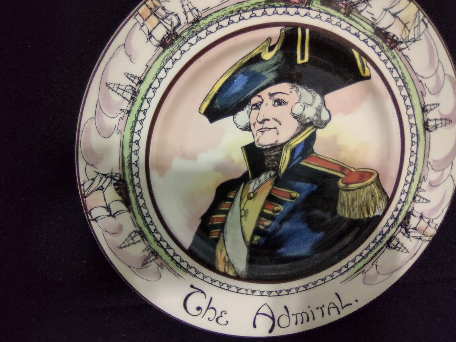 079 Vintage Collectible Royal Doulton The Admiral Plate 10-1/2"