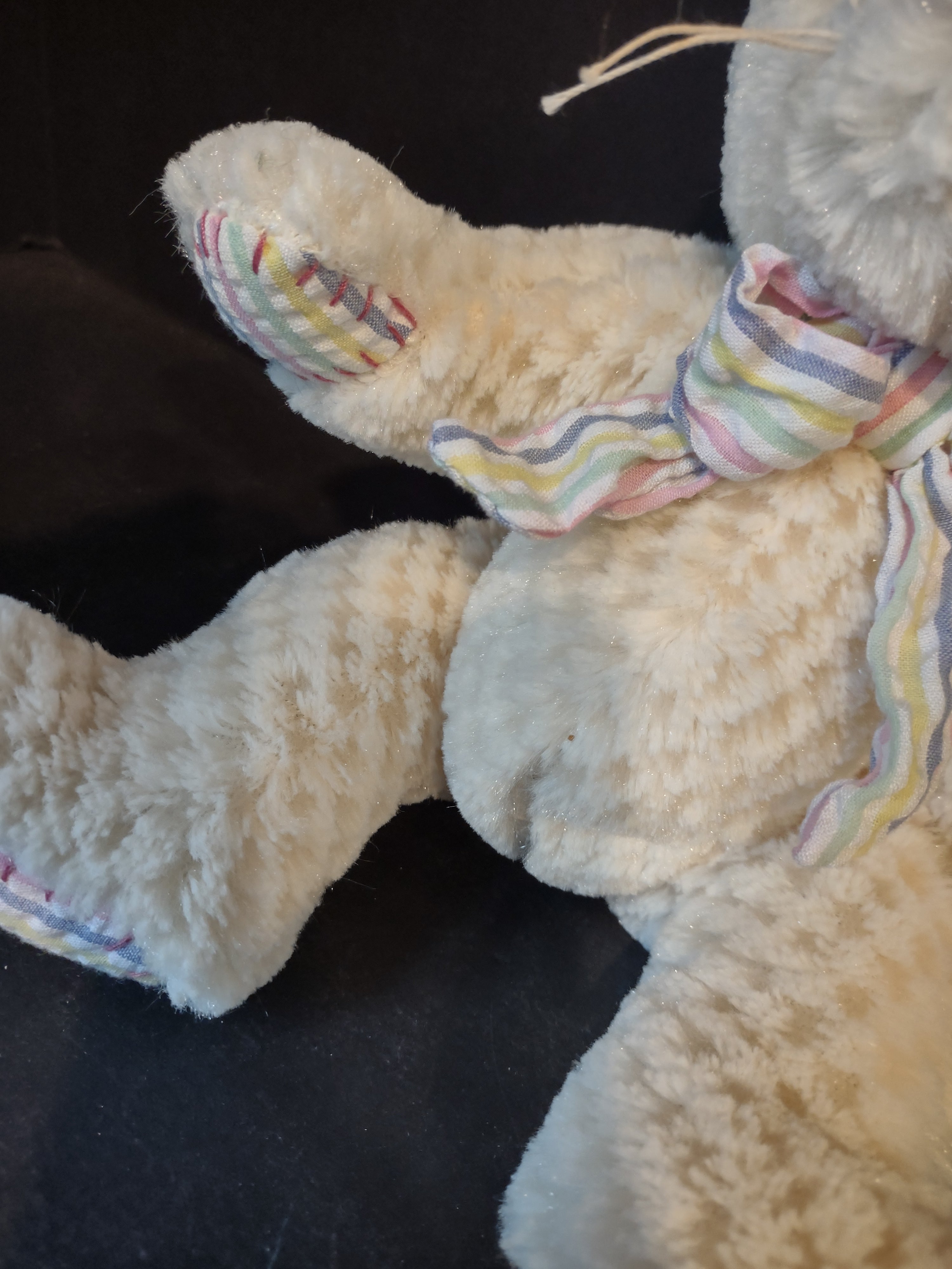Vintage Ganz Plush Fluffy Rabbit Easter Bunny Toy (lot 2590c)