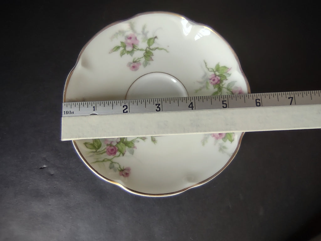 Vintage French Chic Haviland Limoges White Jewel Saucer 5-3/4" Floral (lot 807)