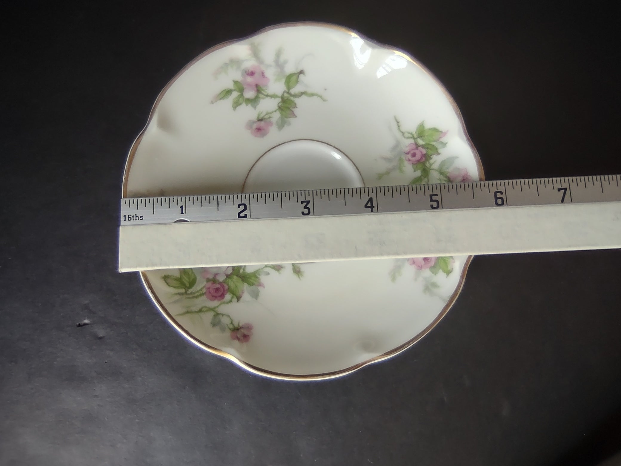 Vintage French Chic Haviland Limoges White Jewel Saucer 5-3/4" Floral (lot 807)