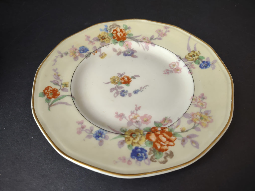 Haviland Limoges Yellow Jewel Tea Cup Saucer Dessert Plate Floral (lot 817)