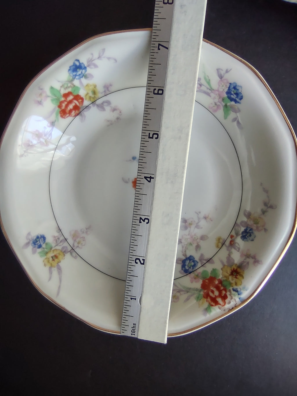 Haviland Limoges White Jewel Cream Soup Bowl & Bread/Butter Plate Floral (lot 803)