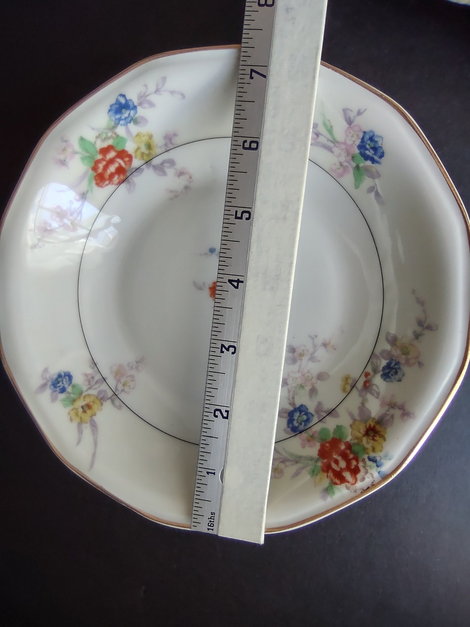 Haviland Limoges White Jewel Cream Soup Bowl & Bread/Butter Plate Floral (lot 803)