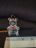 Christmas Celebrations 2" Reflections Crystal Bear Red Bow Tie Ornament (Lot4153