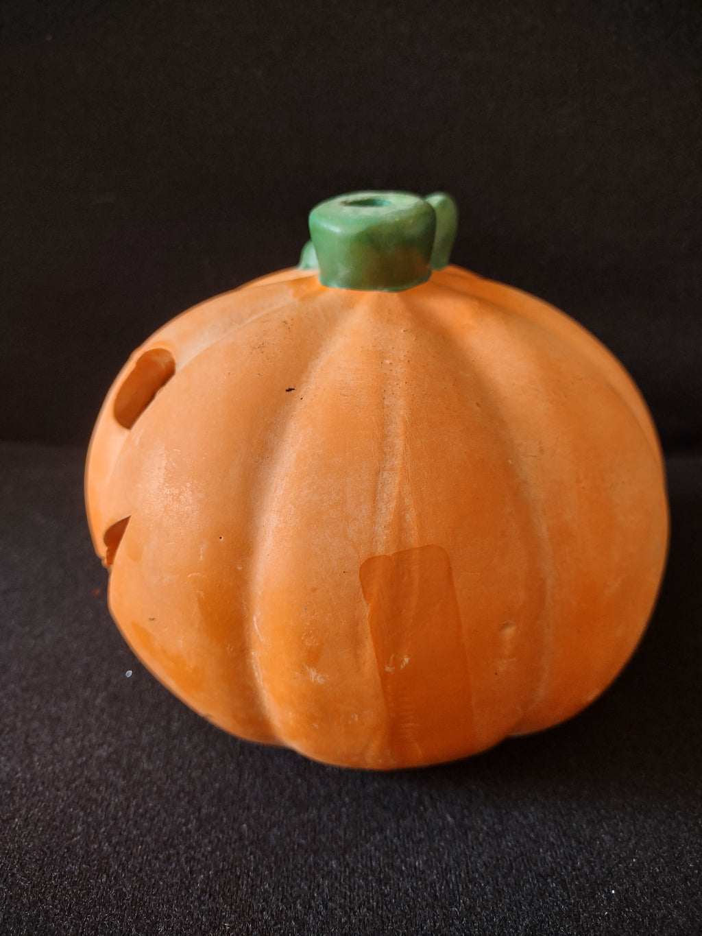 Halloween Terra Cotta Jack O Lantern Candle Cover (Lot 4345)