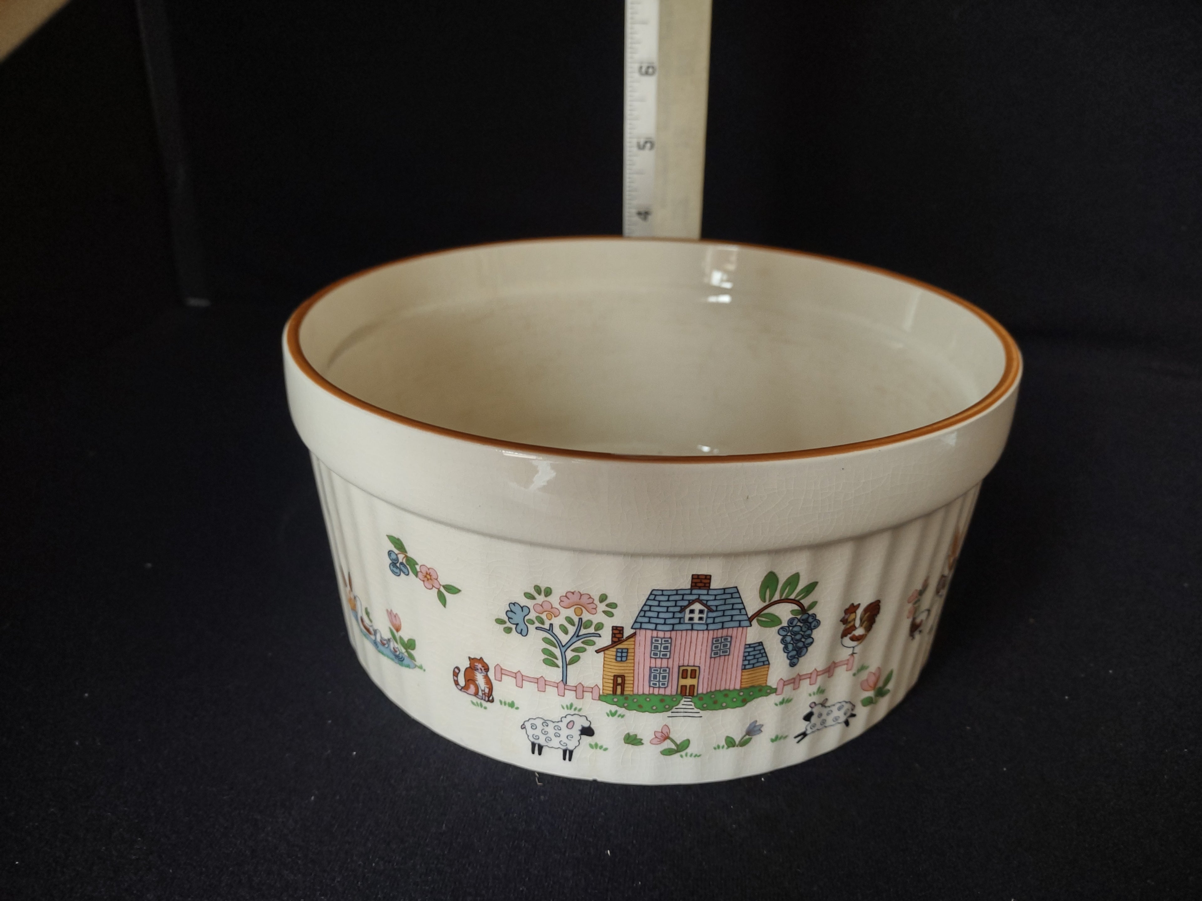 Jamestown Japan Country Home 8" Souffle Oven Baking Dish (lot 2858c)