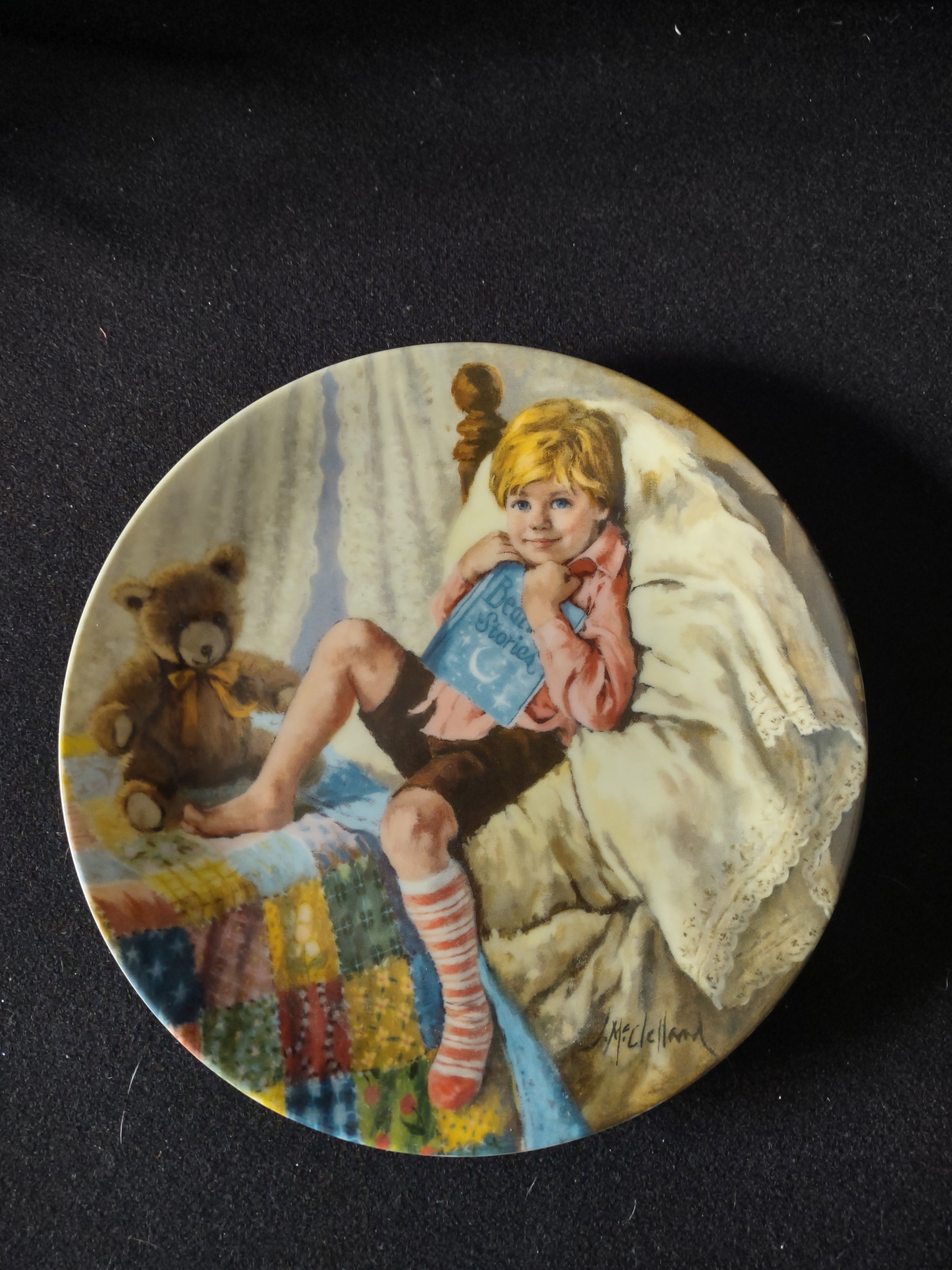 Vintage Mother Goose Collector Plate 6th Issue Diddle Diddle Dumpling (Lot 5117)