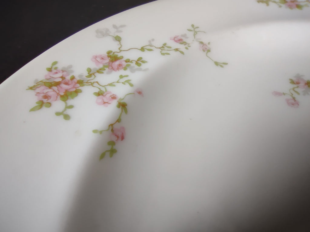Haviland Limoges Pink Spray 2 x Dinner & 1 x Bread/Butter Plate (lot 922)