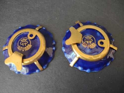 lot 786 Limoges France Cobalt Gold Trim2 x Decoration 1-3/4" Courting Couple