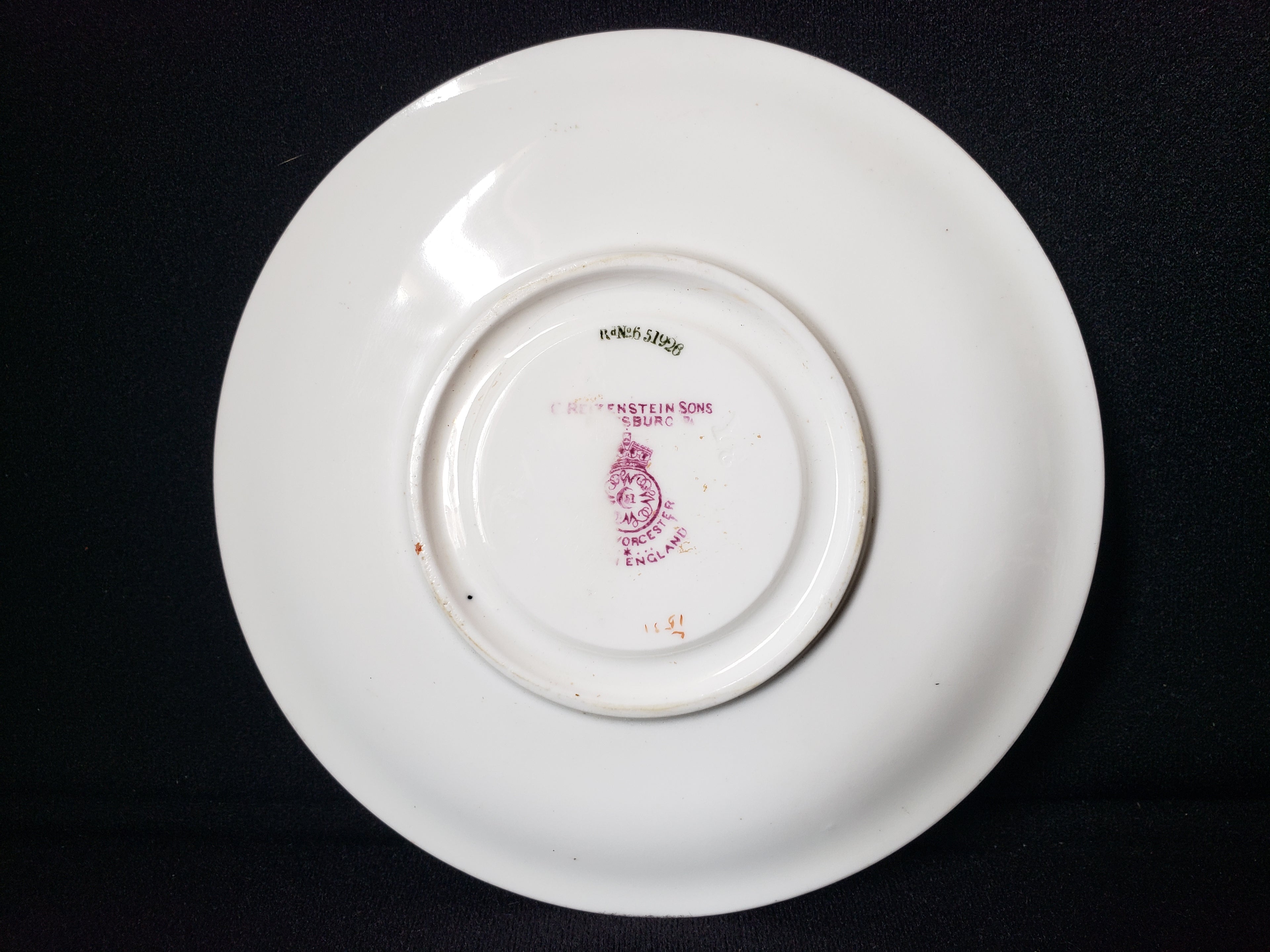 Vintage Royal Worcester Reizenstein Sons Saucer ONLY 5-3/4" (lot 2088)