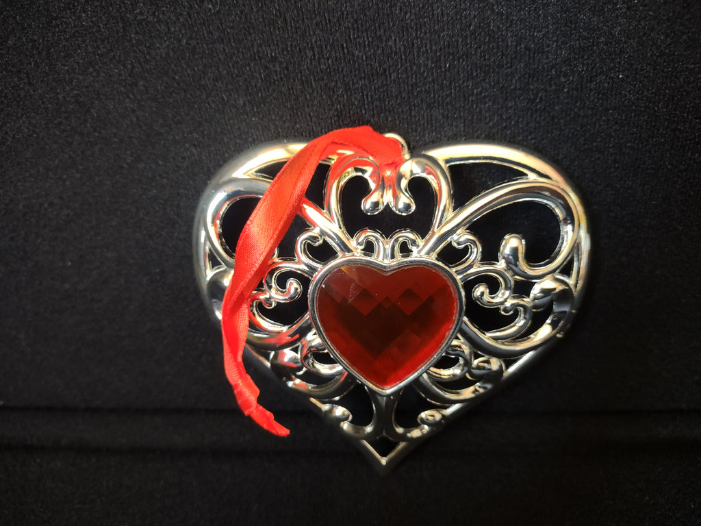 Lenox Red Gem Heart Christmas Tree Ornament (lot 1662)
