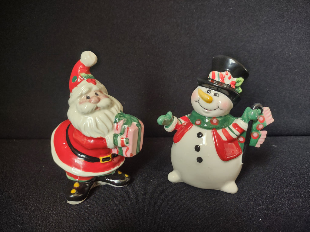 Fitz and Floyd Sweet Holiday Christmas Salt Pepper Shaker (lot 1530)