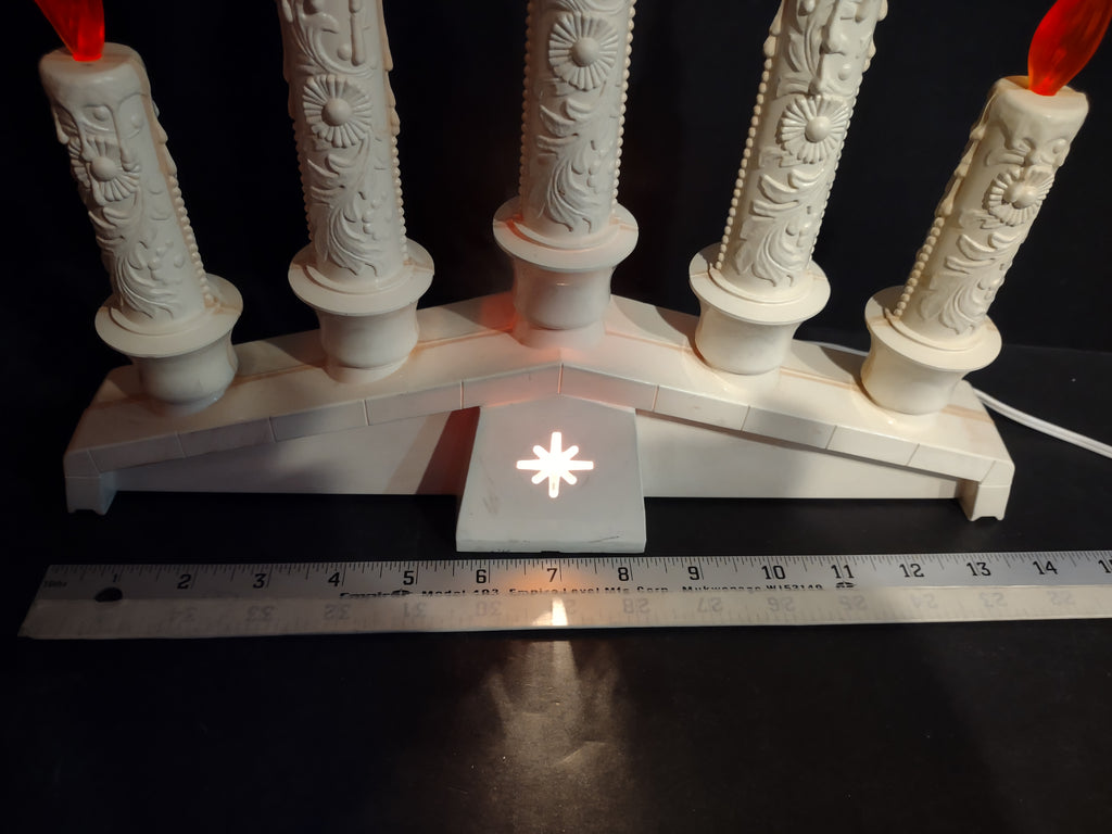 Vintage 1971Christmas Candelabra Electric Drip Candle Flat Flame (lot 4639)