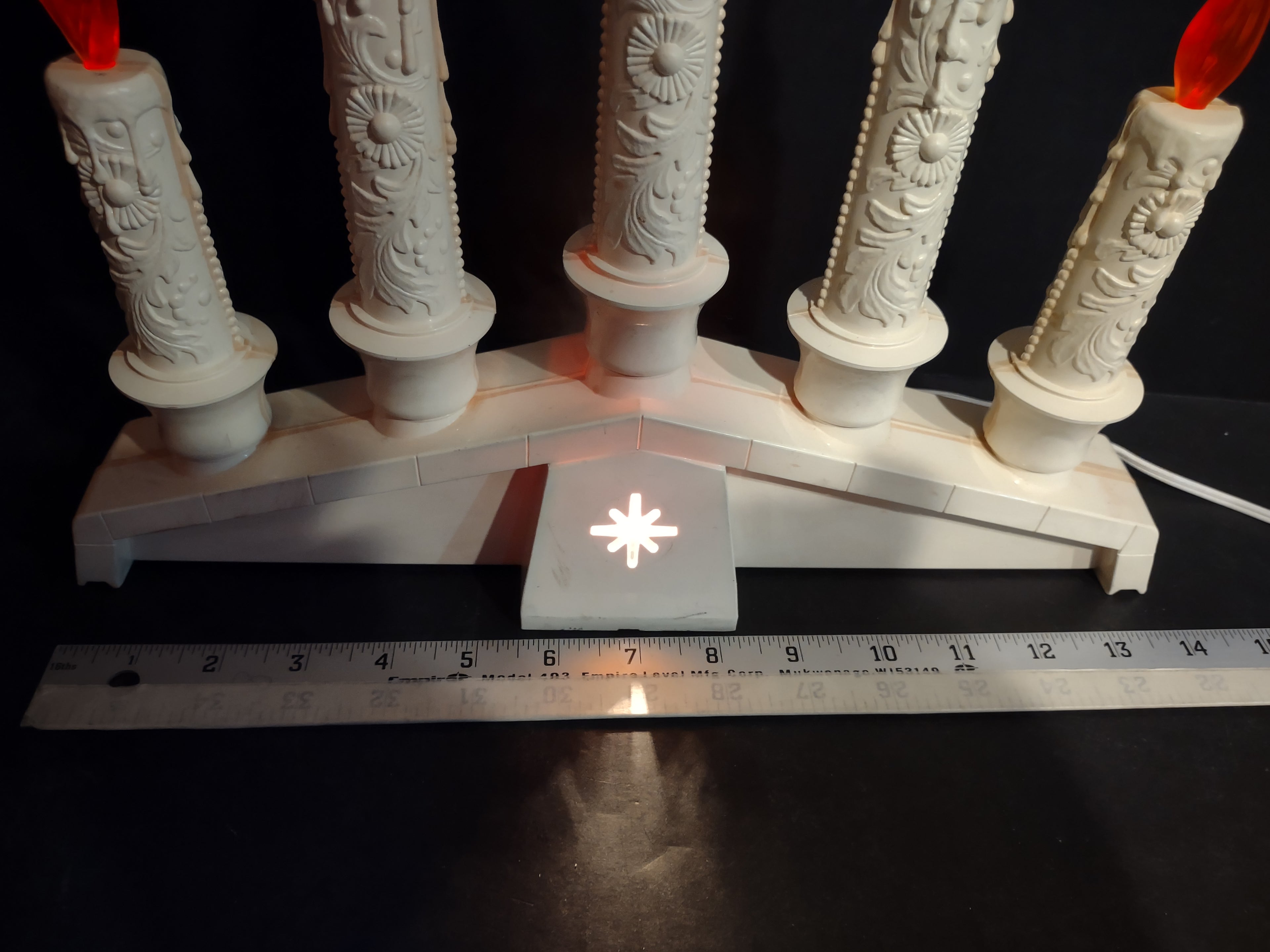 Vintage 1971Christmas Candelabra Electric Drip Candle Flat Flame (lot 4639)