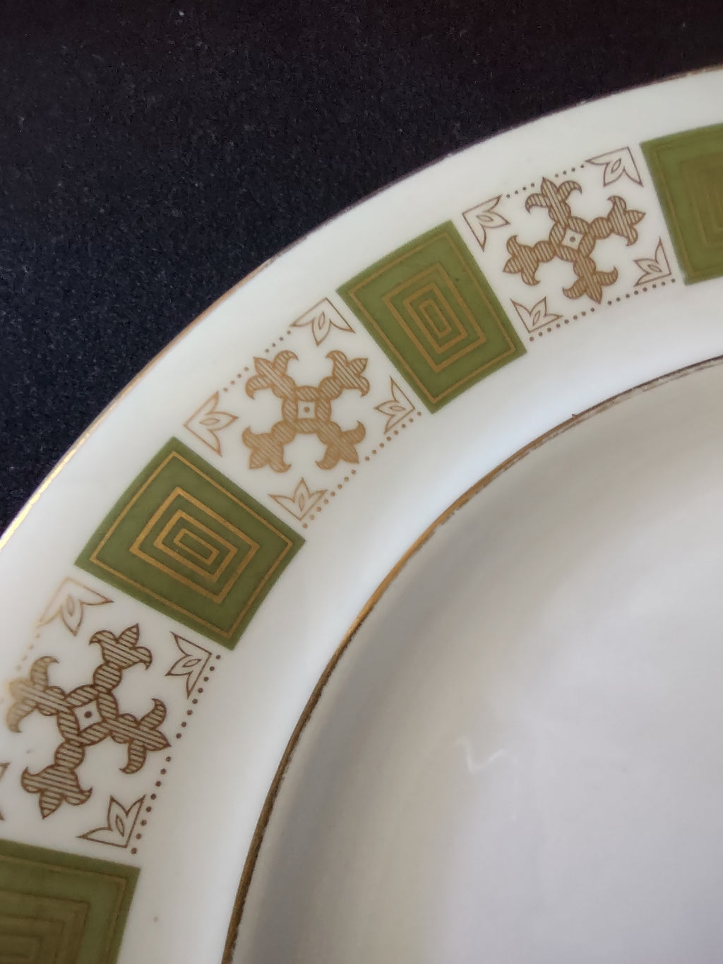 Vintage Spode Dinner Plate Persia Green Bone China x 3 English Country (Lot 5726