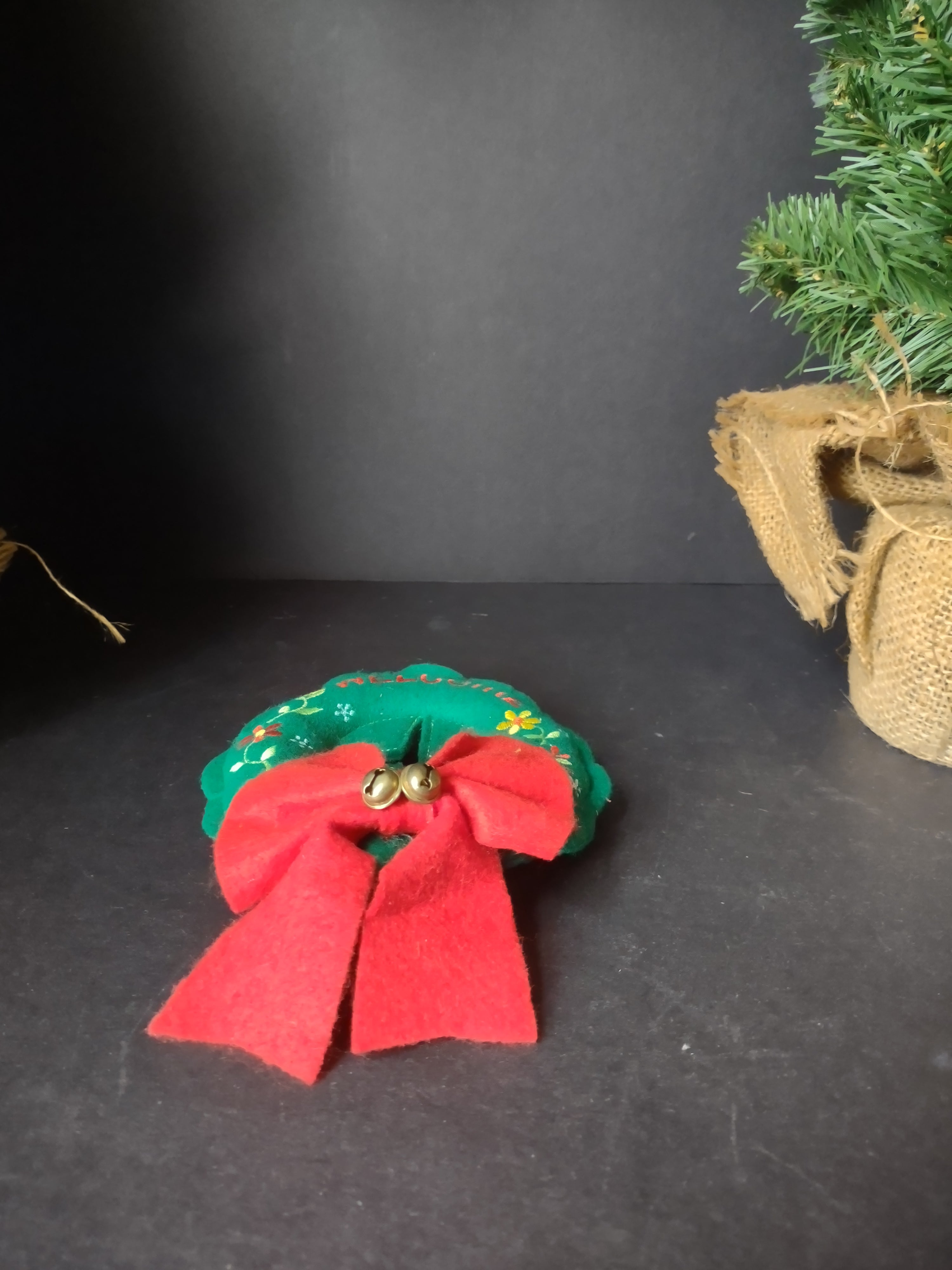Christmas Artificial Tree Wreath Door Handle Ornament (lot 1222)