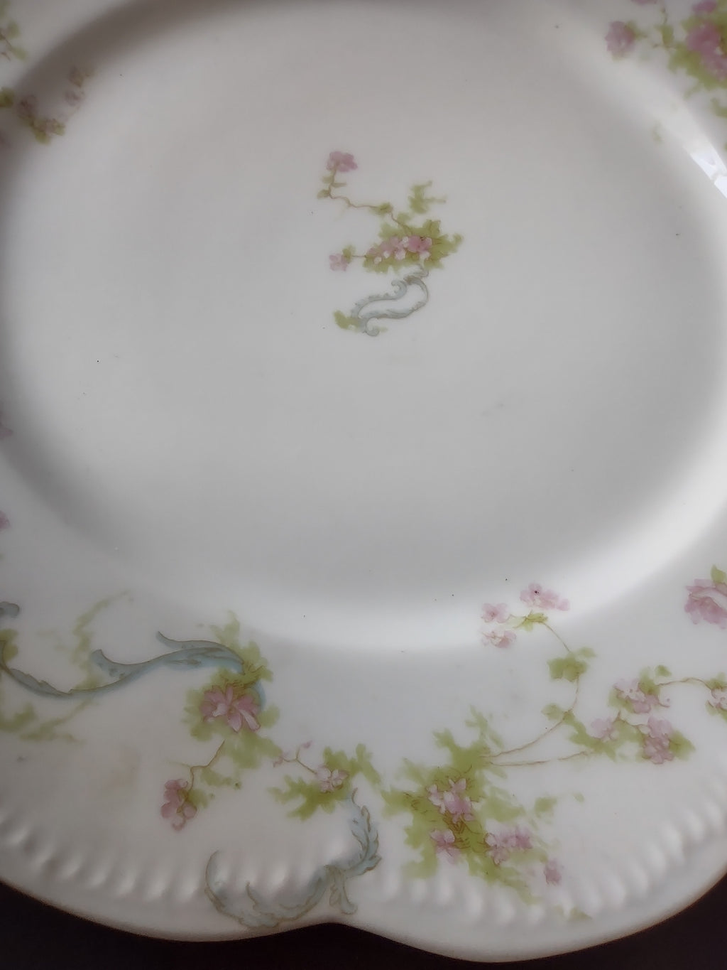 Haviland Limoges 2 x Luncheon Plate Princess Blue Swags (lot 827)
