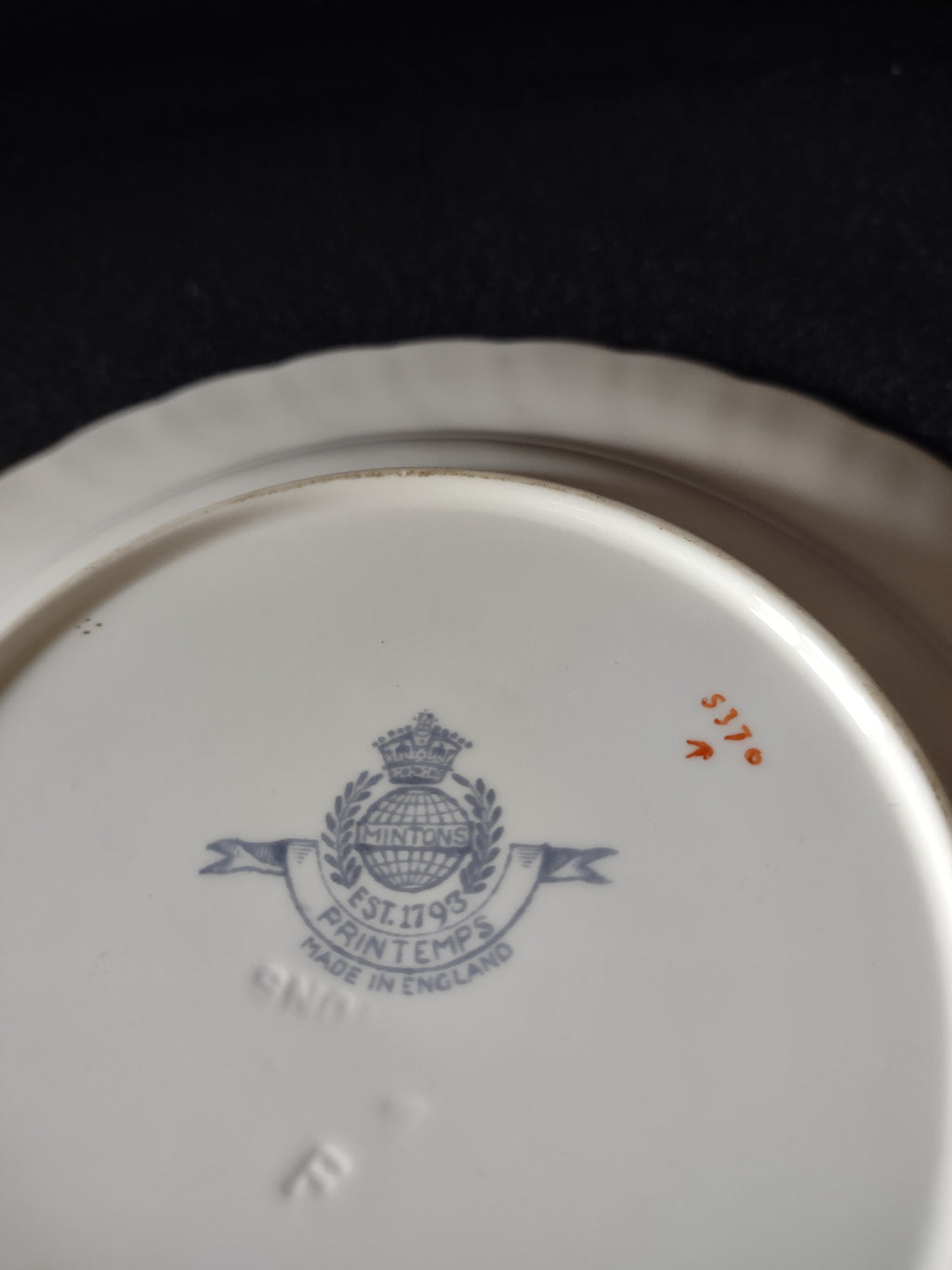 Vintage Minton Printemps Small 6" Plate Bone China Floral Gold x 3 (Lot 5472)