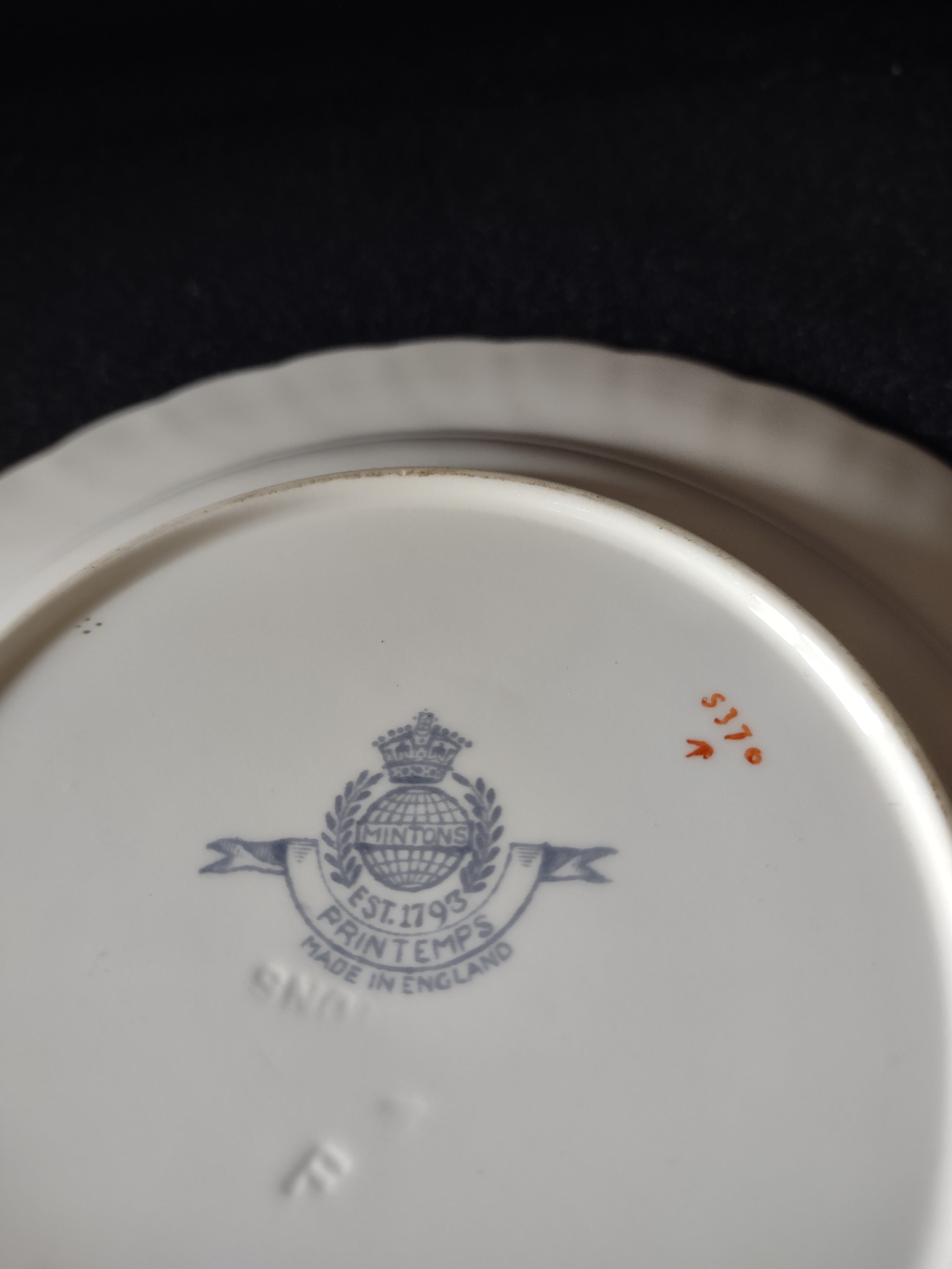 Vintage Minton Printemps Small 6" Plate Bone China Floral Gold x 3 (Lot 5472)