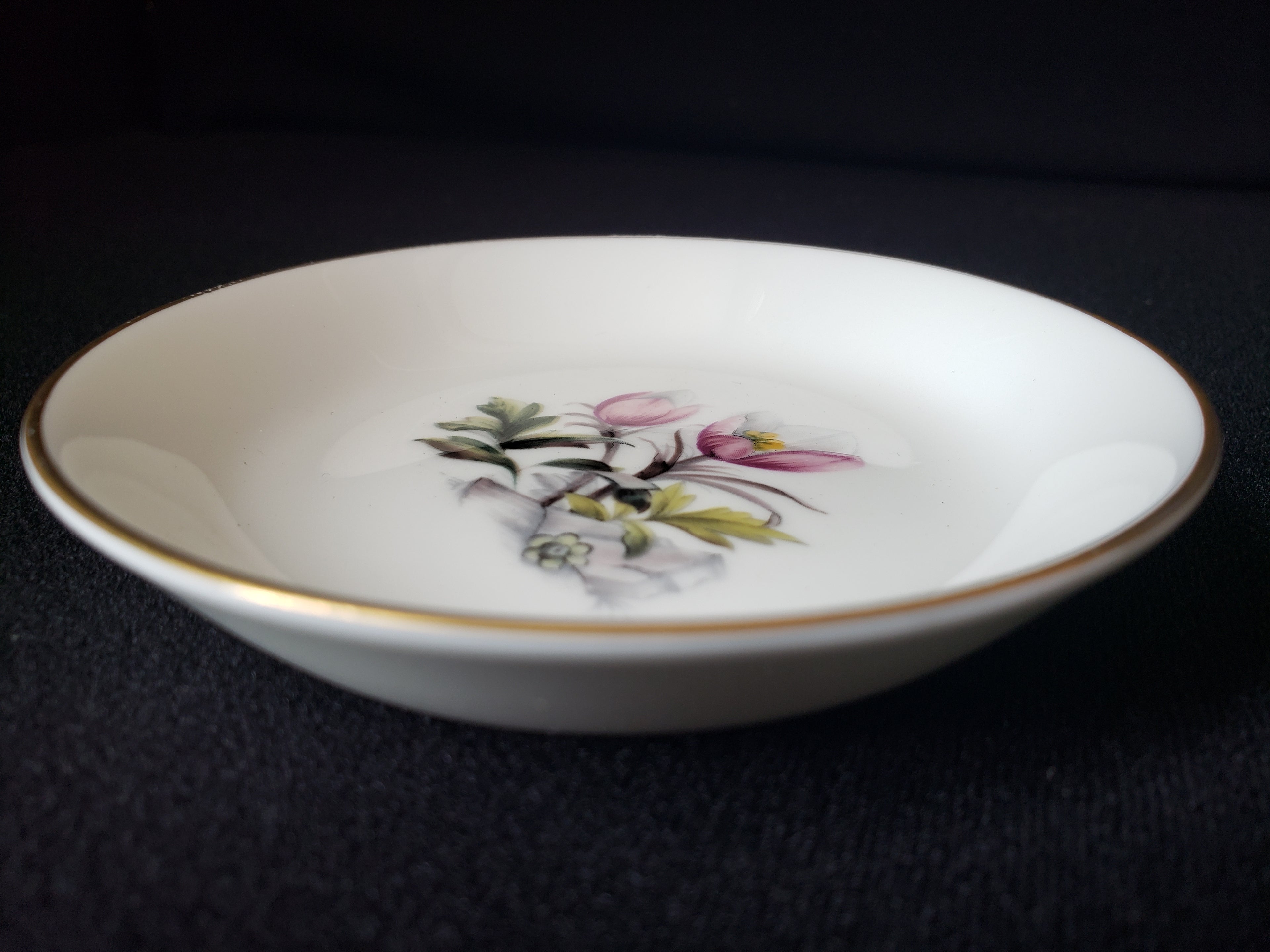Vintage Royal Worcester Spring Flower Coaster Fine China Small Dish 4" (lot 2067)