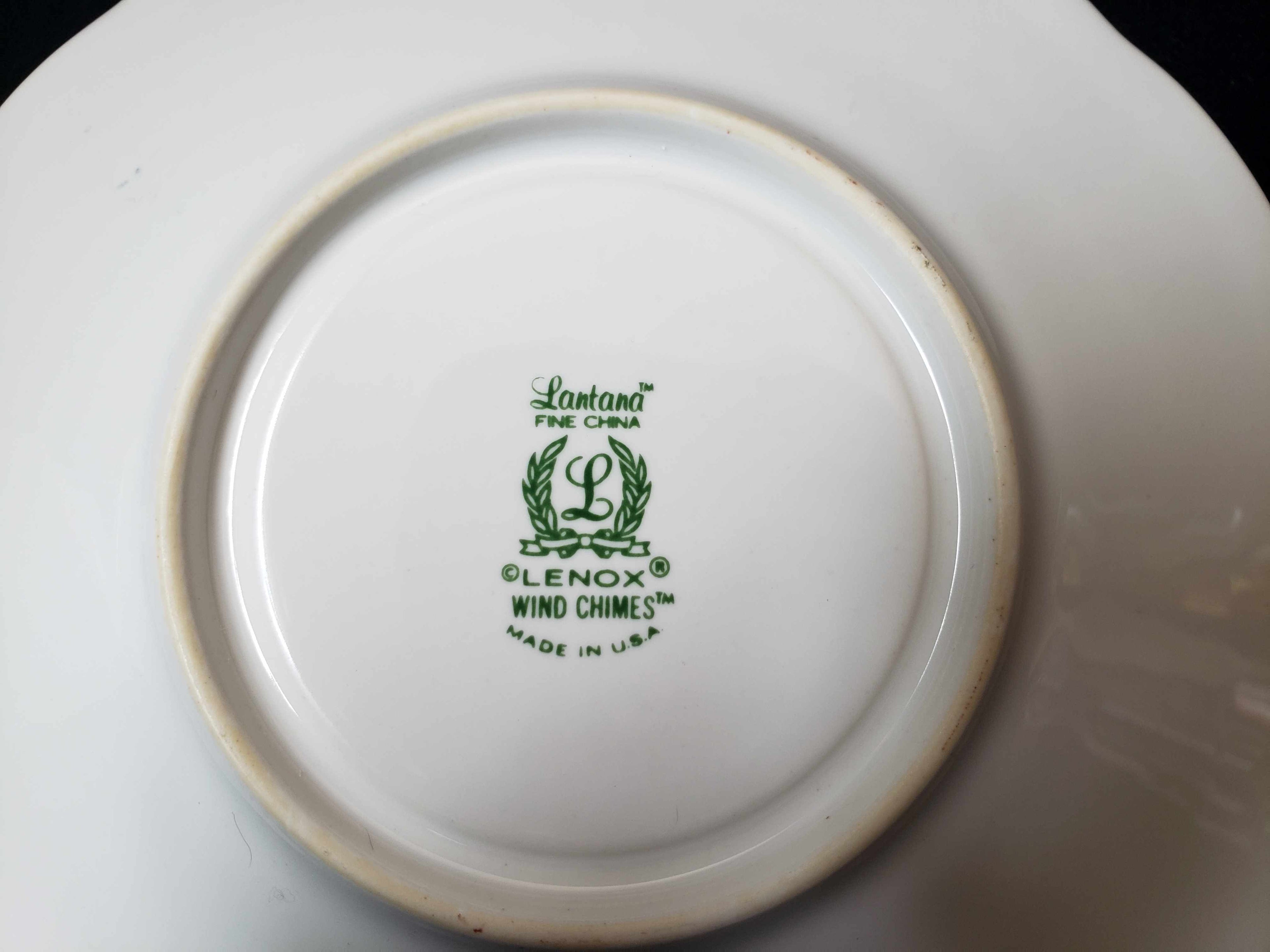 Vintage Lenox Wind Chimes Tea Cup with Saucer (lot 1941)