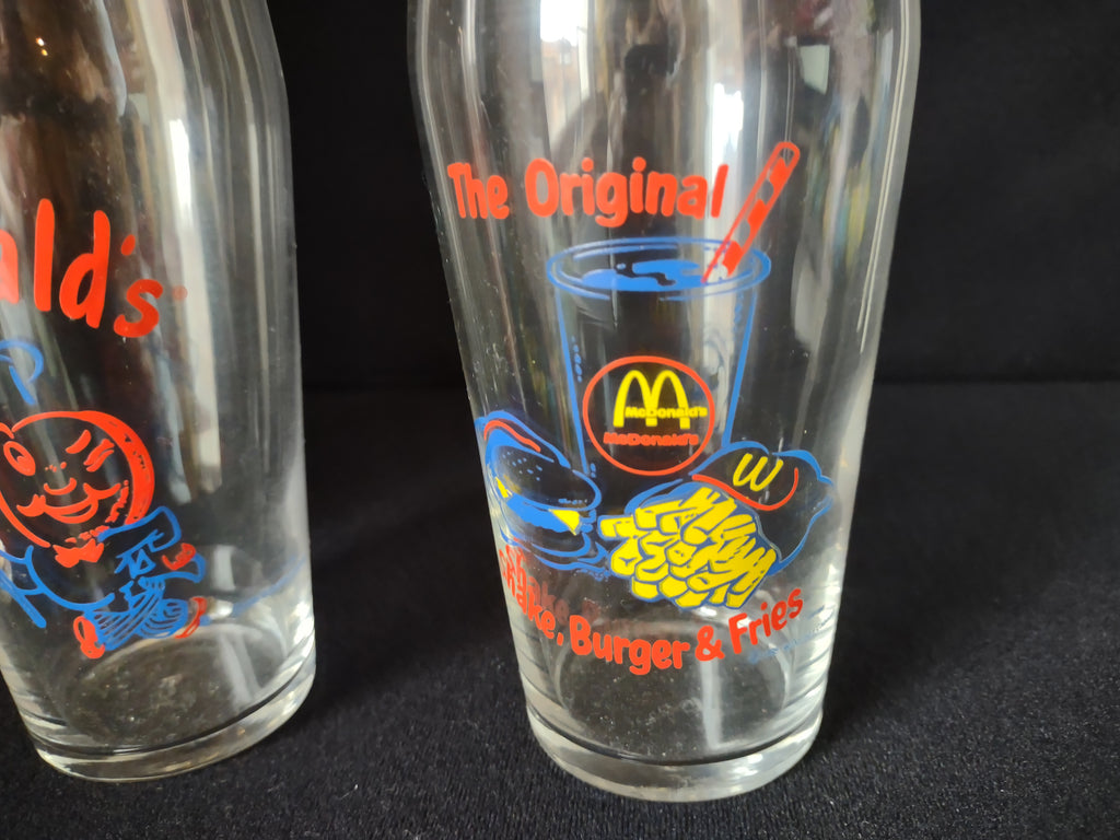 Set of 3 Drinking Glasses McDonalds Advertisement (lot 1543)