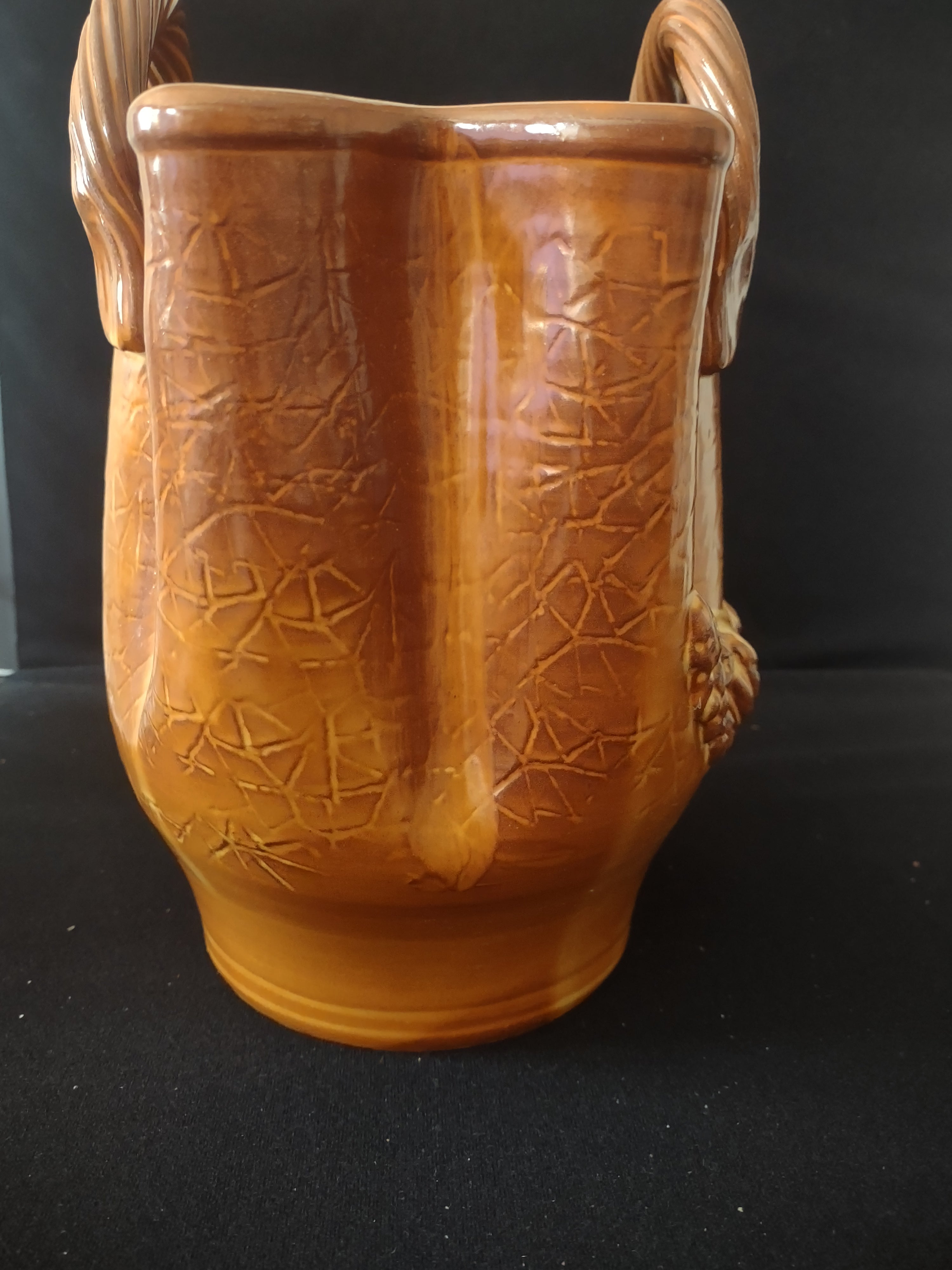 Vintage Italian Ceramic Hand Bag Basket Planter (Lot 3197)