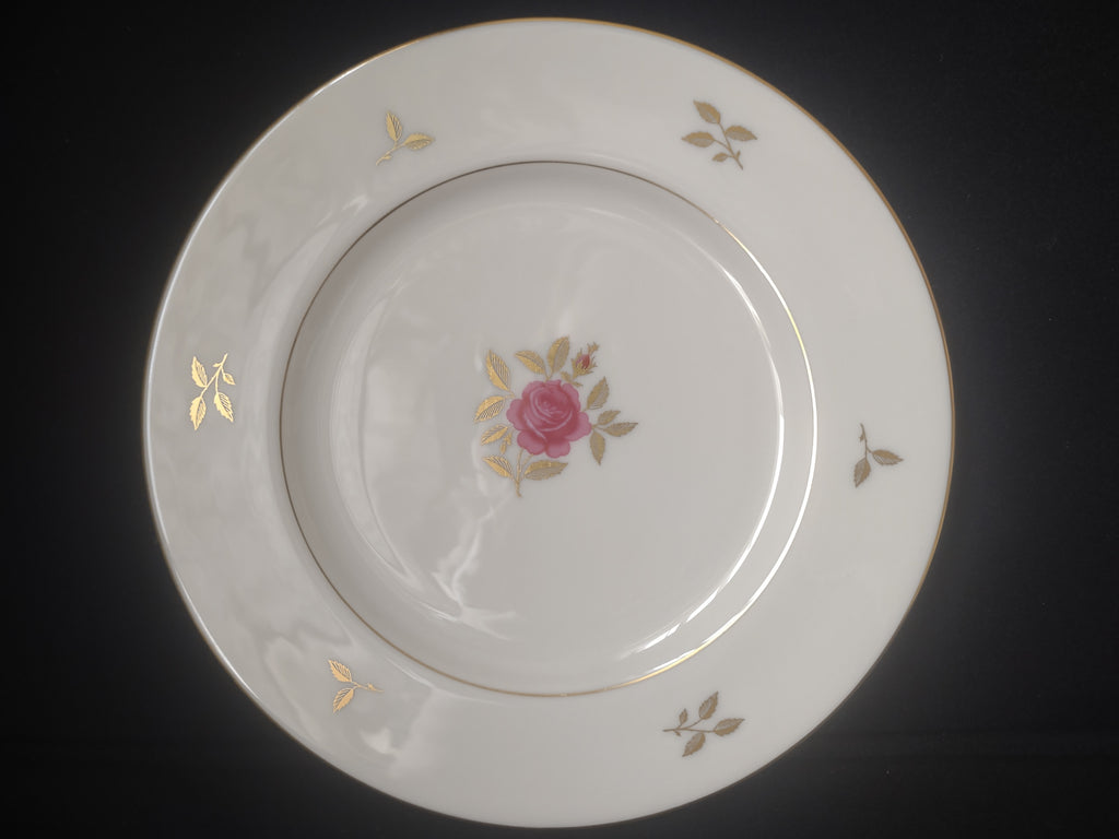 Vintage Lenox Rhodora Dinner Plate Rose Flower Gold (lot 1791)