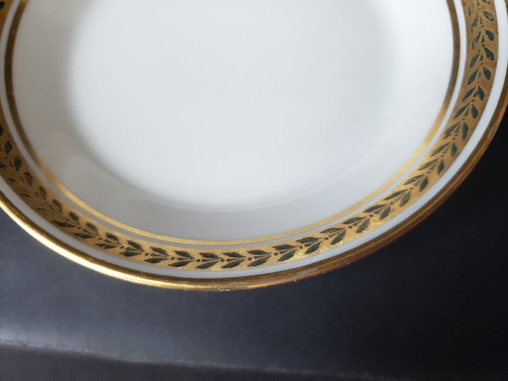 JP Limoges France Gold Trim Green Laurel 2 x Small Bowl 5" (lot 598)