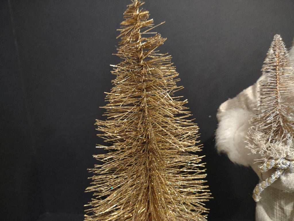 Christmas Holiday Set Graland 88" Santa 12" Tree 12" Gold Silver Color (lot 1265