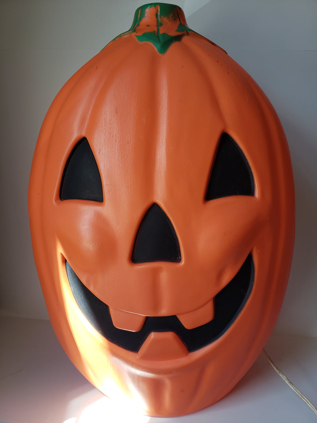 Halloween Plastic Jack O' Lantern Orange Pumpkin Large Blow Mold 20" (lot 2212)